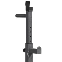 SPORTNOW Heavy Duty Barbell Squat Rack, Adjustable and Multifunctional Weight Power Stand, for Home, Gym - Black(m-10)