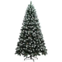 HOMCOM 7ft Snow-Dipped Artificial Pine Christmas Tree(m-11)