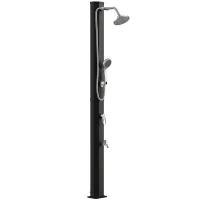 Outsunny Duș Solar de Exterior cu Protecție la Îngheț, 35l, Negru(m-1)