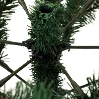 HOMCOM Artificial Christmas Tree, Hinged Xmas Tree with 1620 PE & PVC Branch Tips, 5ft, Green(m-13)