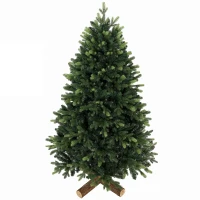 HOMCOM Artificial Christmas Tree, Hinged Xmas Tree with 1620 PE & PVC Branch Tips, 5ft, Green(m-15)