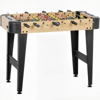 SPORTNOW Futbolín de Mesa de 92 cm con 22 Jugadores 2 Pelotas Marcadores Manuales Mangos Antideslizantes Madera Natural