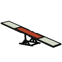 PawHut Wooden Pet Seesaw for Big Dogs, Dog Agility Equipment with Anti-Slip Surface - Black(m-11)