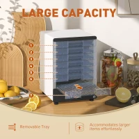 HOMCOM Seven Tray, 40-70°C Food Dehydrator - White(m-7)