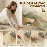 HOMCOM Klapptisch für 6 Personen, 168 cm großer ausziehbarer Esstisch mit 2 Schubladen & 4 Ablagefächern(m-7)