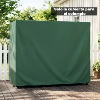 Outsunny Funda Balancín Jardín Cubierta de Columpio con Cordones Ajustables Impermeable Anti-UV 240x133x185 cm Verde(m-9)