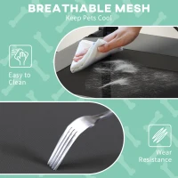 PawHut Cooling Raised Pet Bed w/ Washable Breathable Mesh, for Mini Small Dogs, 61 x 46 x 63cm - Light Grey(m-6)