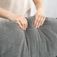 HOMCOM Relaxsessel mit Massagefunktion, Liegefunktion, Drehbarer Massagesessel, 4 Seitentaschen und Fernbedienung, Dunkelgrau(m-9)