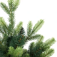 HOMCOM Artificial Christmas Tree, Hinged Xmas Tree with 1620 PE & PVC Branch Tips, 5ft, Green(m-11)