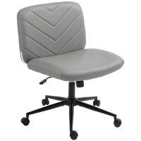 HOMCOM extra nail tech rolling retro fabric cute teenager arms hairdresser on chairs desks spinny comfortable beauty(m-15)