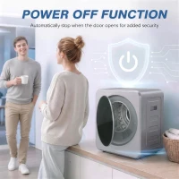 HOMCOM Vented Tumble Dryer, 4 kg Front Tumble Dryer with Stainless Steel Tub, 800W Compact Freestanding, Silver(m-7)