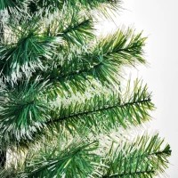 HOMCOM Arbre de Noël artificiel scène de neige Ø 75 x 150H cm 416 Réplique d'une branche d'épine Nordmann Grand Réalisme(m-8)