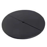HOMCOM Tapis de pole dance pliable pole dance mat  Ø 150 cm épaisseur 5 cm revêtement plastique noir(m-11)