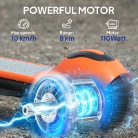 SPORTNOW Electric Scooter for Kids, with LED Display, Green(m-5)