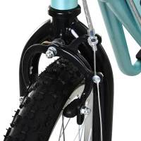 HOMCOM Trottinette patinette pour Enfants à partir de 5 Ans Grands pneus en Caoutchouc Guidon réglable poignée Frein et béquille Acier Charge max. 100 Kg Bleu(m-8)