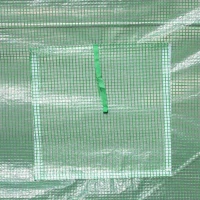 Outsunny Serre de Jardin Tunnel Surface Sol 6 m² châssis Tubulaire renforcé Porte zippée 4 fenêtres enroulables Vert(m-9)