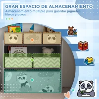ZONEKIZ Organizador de Juguetes para Niños Estantería para Juguetes con 6 Cajas de Tela no Tejida Extraíbles 63x30x66 cm Gris(m-4)