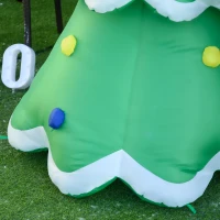 HOMCOM Albero di Natale Gonfiabile Gigante 243cm con Luci a Led e Babbo Natale, Decorazione Natalizia da Esterno Impermeabile(m-7)