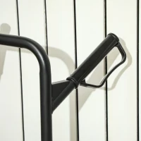 DURHAND Diable d'escalier pliable 120 kg 6 roues, diable demenagement en acier avec cordes télescopiques, 44x67x106,5cm, noir(m-9)