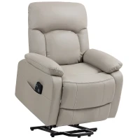 HOMCOM Fauteuil releveur électrique, fauteuil relax électrique avec fonction massage et chauffage, 89 x 94,5 x 103 cm, gris(m-1)