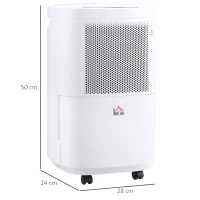 HOMCOM 10L/Day 2200ML Portable Quiet Dehumidifier with WiFi Smart App Control, Electric Moisture Air Dehumidifier for Home Laundry Basement(m-3)