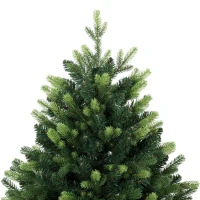 HOMCOM Artificial Christmas Tree, Hinged Xmas Tree with 1620 PE & PVC Branch Tips, 5ft, Green(m-10)