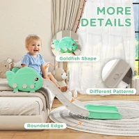 AIYAPLAY Kids Sofa Slide with 130cm Extended Length, HDPE Toddler Slide for Sofa, Bed, Stairs, Easy Assemble & Storage, Green(m-7)