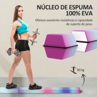 SPORTNOW Barra de Equilíbrio de Ginástica Dobrável 236 cm com Base Antiderrapante Viga de Equilíbrio para Treino em Casa Multicor(m-5)