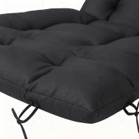 Outsunny Set of Two 190 x 56cm Sun Lounger Cushions - Black(m-11)