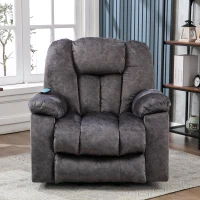 Power Lift Electric Recliner Chair with Heat and Vibration, Massage Chair with USB Ports and Side Pockets, Easy Assembly, 100x95x105 cm, Grey(m-8)