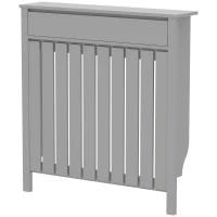 HOMCOM 93 x 88.5cm Rustic-Look Radiator Cover - Grey(m-11)