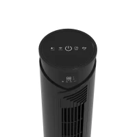 HOMCOM Ventilatore a Torre 45W a 4 Modalità e 3 Velocità con Timer da 12h, in ABS, Ø31.5x93 cm, Nero(m-9)