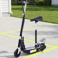 HOMCOM Trottinette électrique 120 W pliable pour enfant de 6+ ans hauteur guidon et selle réglable 10 Km/h max. noir(m-8)
