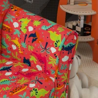AIYAPLAY Kids Armchair with Dinosaur Design, Wooden Frame, for Bedroom, Playroom, Kids Room, Red(m-9)