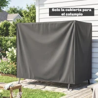 Outsunny Funda para Balancín de Jardín con Cremallera Cubierta para Muebles de Exterior 177x114x152 cm Gris Oscuro(m-7)