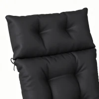 Outsunny Set of Two 190 x 56cm Sun Lounger Cushions - Black(m-10)