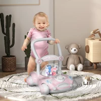 AIYAPLAY Andador para Bebés de 1-3 Años con Altura Ajustable Música Ruedas Antideslizantes Luces Manillar Desmontable Rosa(m-2)