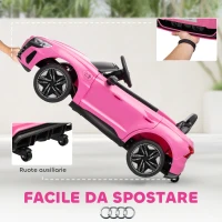 HOMCOM Auto Elettrica per Bambini 3-5 Anni con Telecomando, Sospensioni e Clacson, 103x58x41 cm, Rosa(m-6)