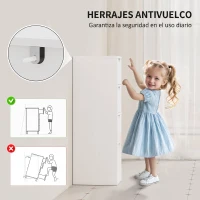 HOMCOM Armario de Baño Estrecho con 4 Cajones y Asas Ranuradas para Espacios Reducidos 29x29x83 cm Blanco(m-5)