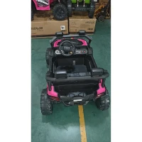 AIYAPLAY Voiture Electrique Enfants UTV 24V 2 Places, 2 Moteurs 120W, Batterie Lithium, 4-6km/h, Télécommande, 3-8 Ans, Rose(m-17)