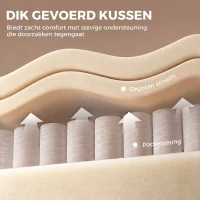 HOMCOM Gaming-stoel met massage- en verwarmd lendenkussen, ergonomisch, linnenlook, 4D-armleuningen, hoofdkussen, Zwart(m-6)