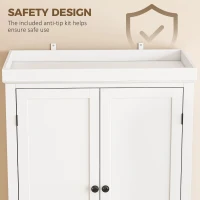 HOMCOM Tall Kitchen Cupboard, 183 cm Freestanding Storage Cabinet with Drawer, 4 Doors and Adjustable Shelves, White(m-6)
