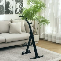 SPORTNOW Cyclette per Riabilitazione Gambe e Braccia Pieghevole, Schermo LCD e Altezza Manubrio Regolabile, Nero(m-9)