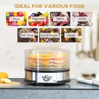 HOMCOM 40-70℃ Five-Tray Food Dehydrator(m-4)