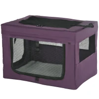 PawHut 60cm Pet Carrier, with Cushion, for Miniature Dogs - Purple(m-10)