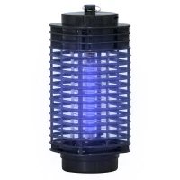 Outsunny Lampada Antizanzare Elettroinsetticida con Luce UV per Interno ed Esterno, 11x11x26 cm, Nero(m-1)