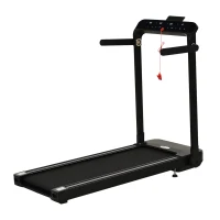 HOMCOM Folding Treadmill, 1.85HP Installation-Free Walking Jogging Running Machine, 12KM/H with 12 Pre-Programs and LED Display for Home Gym Office(m-10)