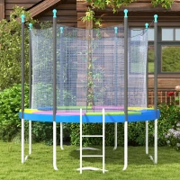 SPORTNOW Coussin de protection trampoline 244cm avec cordon élastique résistant aux intempéries et UV anti-déchirure, multicolore(m-8)