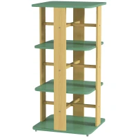 AIYAPLAY Bibliothèque enfant avec roulettes, rangement livre enfant 3 niveaux pour salle de jeux, chambre d'enfant, vert(m-11)