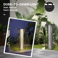 Outsunny Garden Rattan Lamp, 77 cm Tall Solar Rattan Floor Lamp, Solar Garden Light with Auto On/Off LED Lights, IP44 Waterproof for Outdoor, Porch, Pathway, Terrace, Grey(m-5)